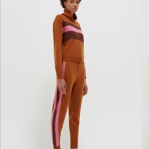 Chinti & Parker Ginger Alpaca Striped Merino set